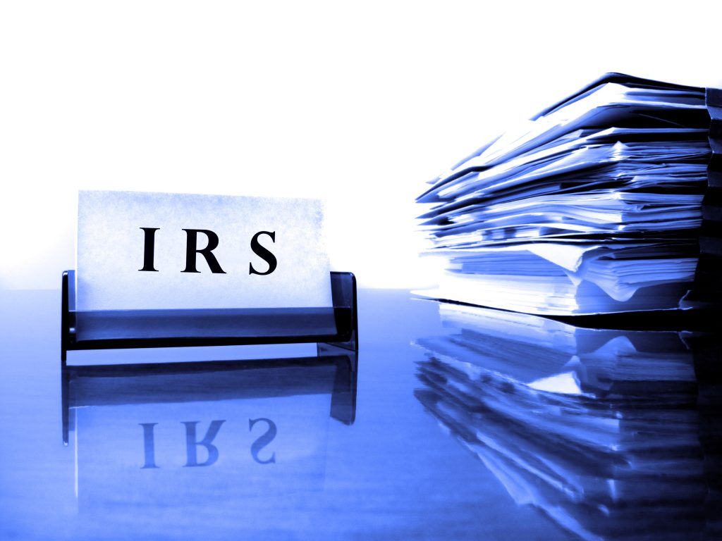 IRS card and tax files